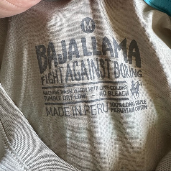 NWOT Men's BAJA LLAMA AGAVE EL SATIVO - CREAM PRIMO GRAPHIC TEE - Picture 5 of 6